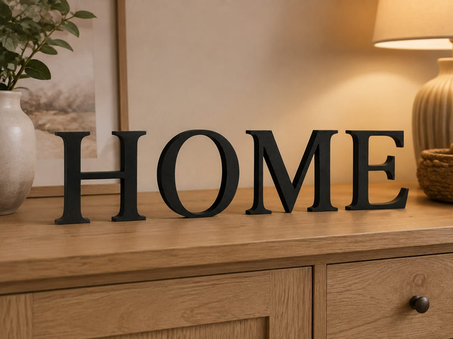 Matte Black HOME Letters – Freestanding